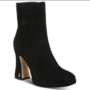 Sam Edelman Jaye Suede Ankle Booties Black 9.5